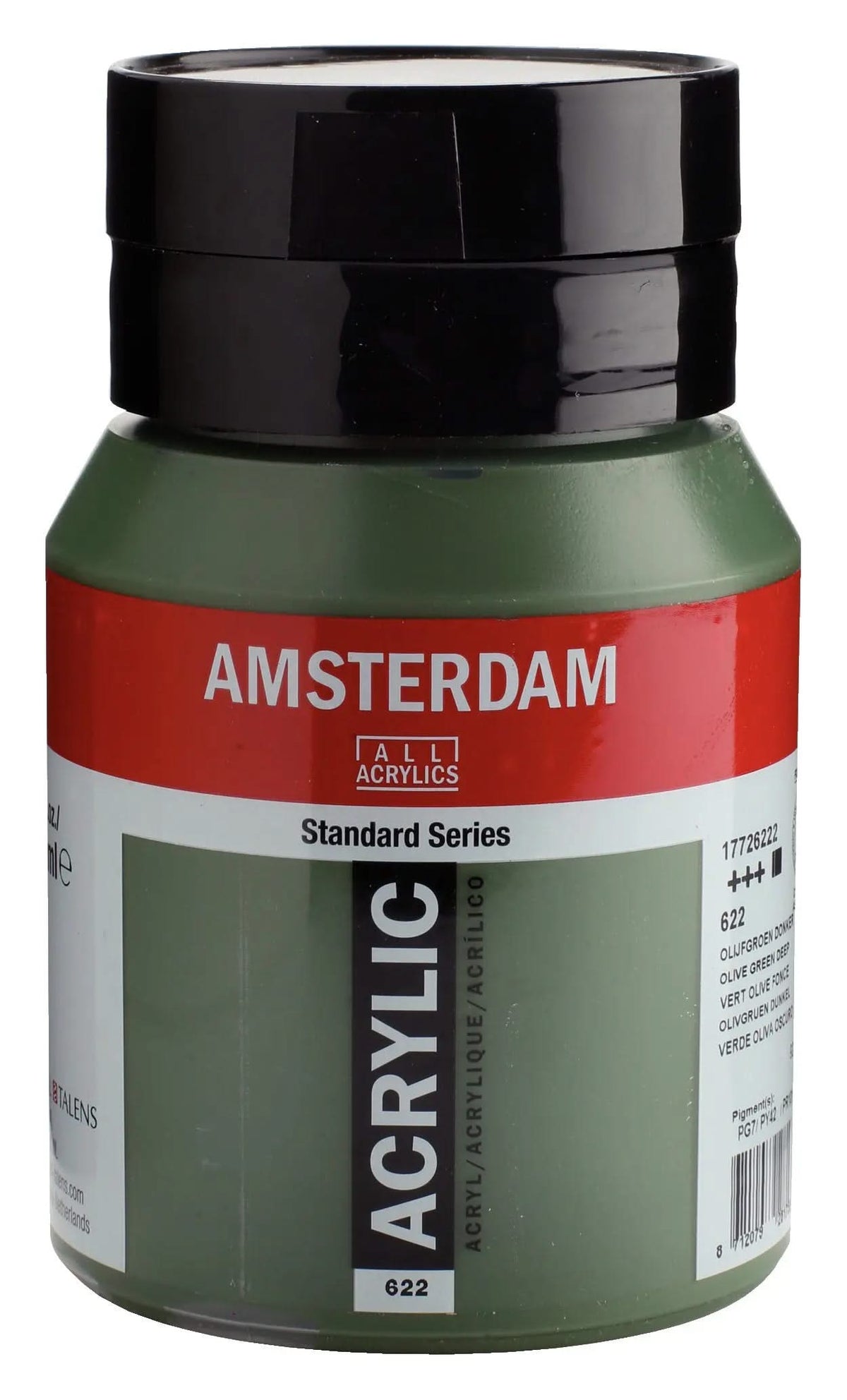 Amsterdam Standard Series Acrylfarbe Flasche 500 ml Olivgrün Dunkel 622 - Kidis Art