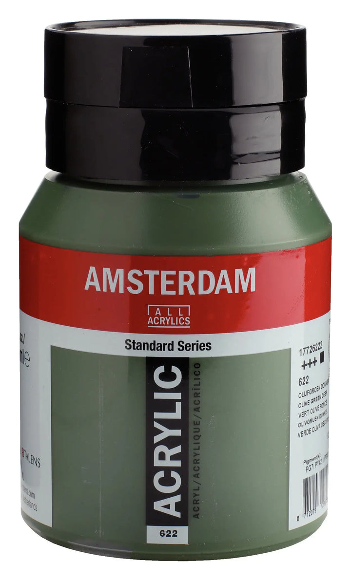 Amsterdam Standard Series Acrylfarbe Flasche 500 ml Olivgrün Dunkel 622