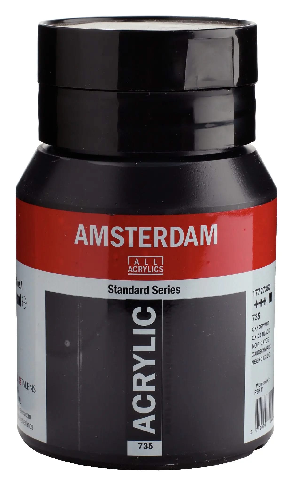 Amsterdam Standard Series Acrylfarbe Flasche 500 ml Oxidschwarz 735 - Kidis Art