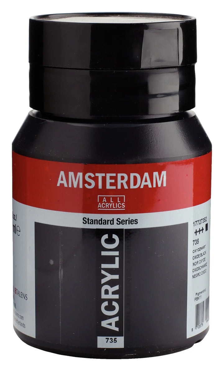 Amsterdam Standard Series Acrylfarbe Flasche 500 ml Oxidschwarz 735