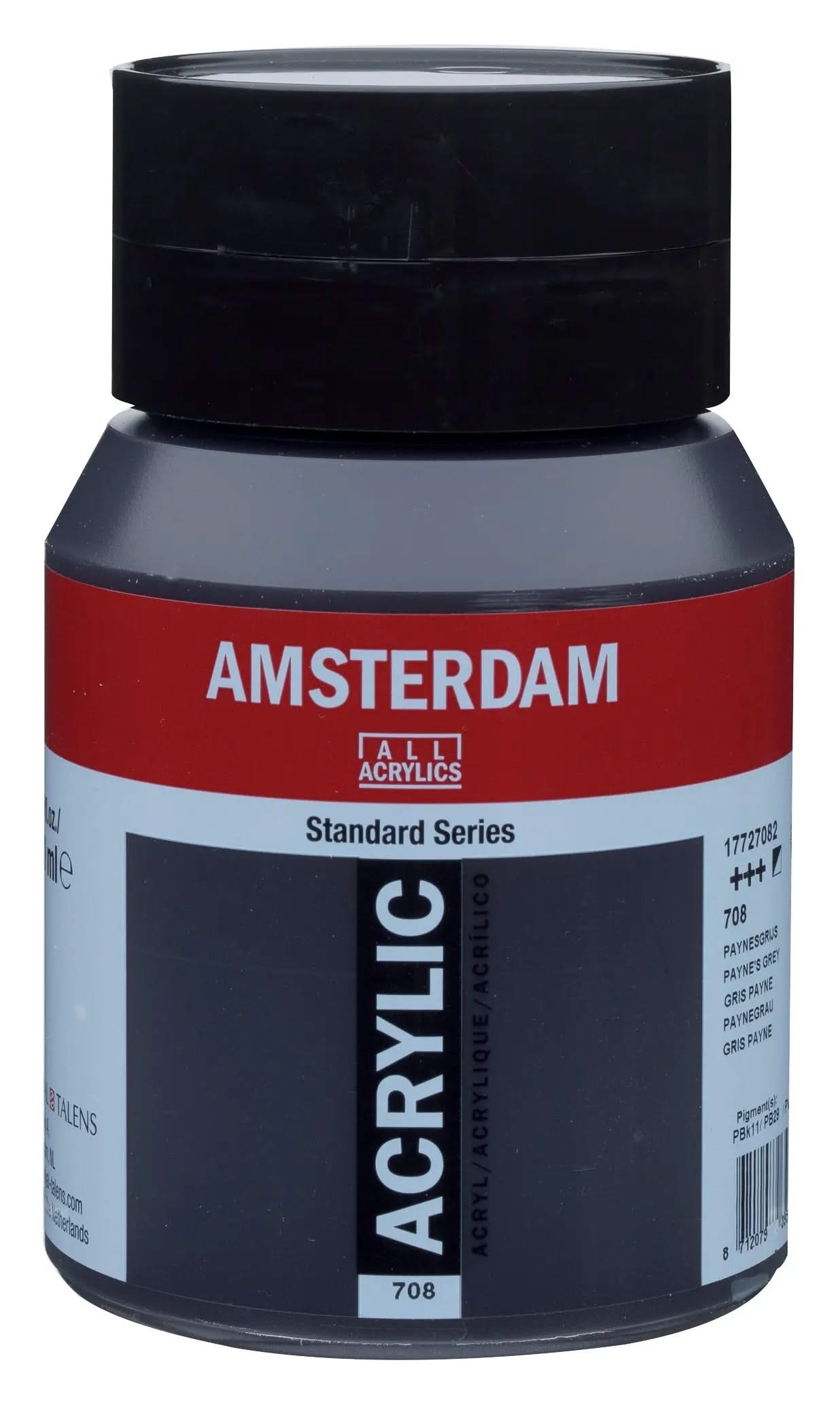 Amsterdam Standard Series Acrylfarbe Flasche 500 ml Paynegrau 708 - Kidis Art