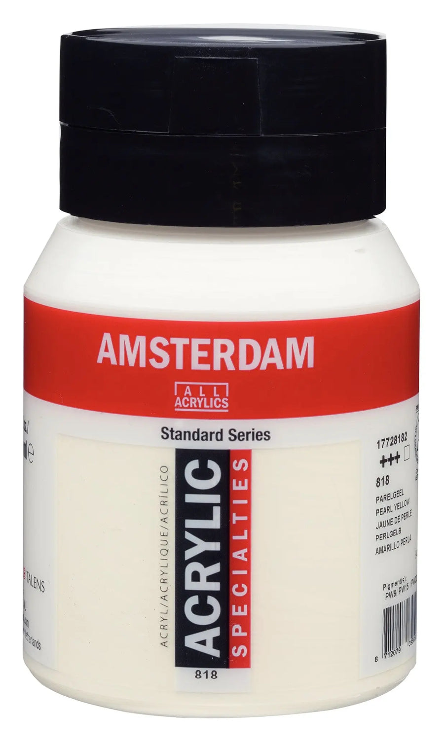 Amsterdam Standard Series Acrylfarbe Flasche 500 ml Perlgelb 818