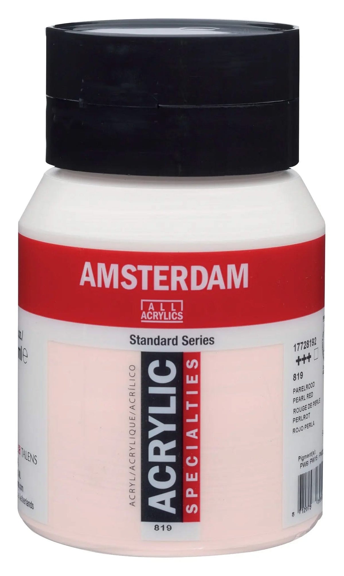 Amsterdam Standard Series Acrylfarbe Flasche 500 ml Perlrot 819 - Kidis Art