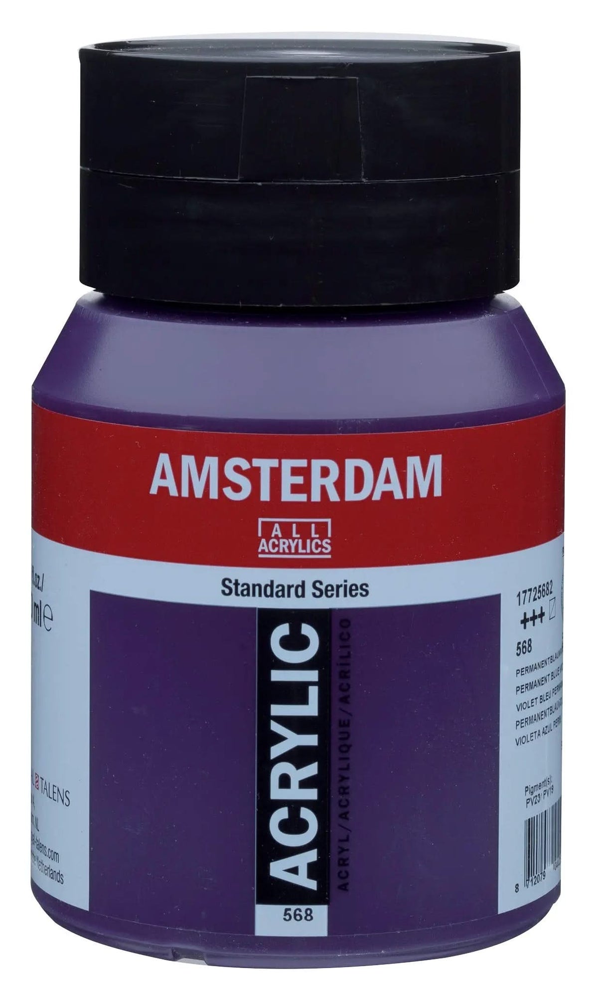 Amsterdam Standard Series Acrylfarbe Flasche 500 ml Permanentblauviolett 568 - Kidis Art