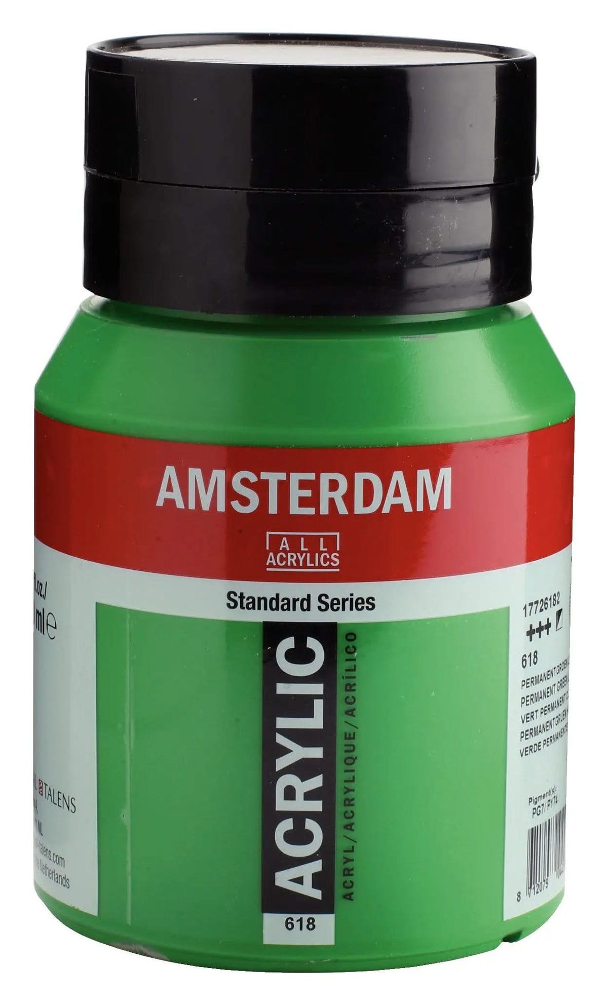 Amsterdam Standard Series Acrylfarbe Flasche 500 ml Permanentgrün Hell 618 - Kidis Art