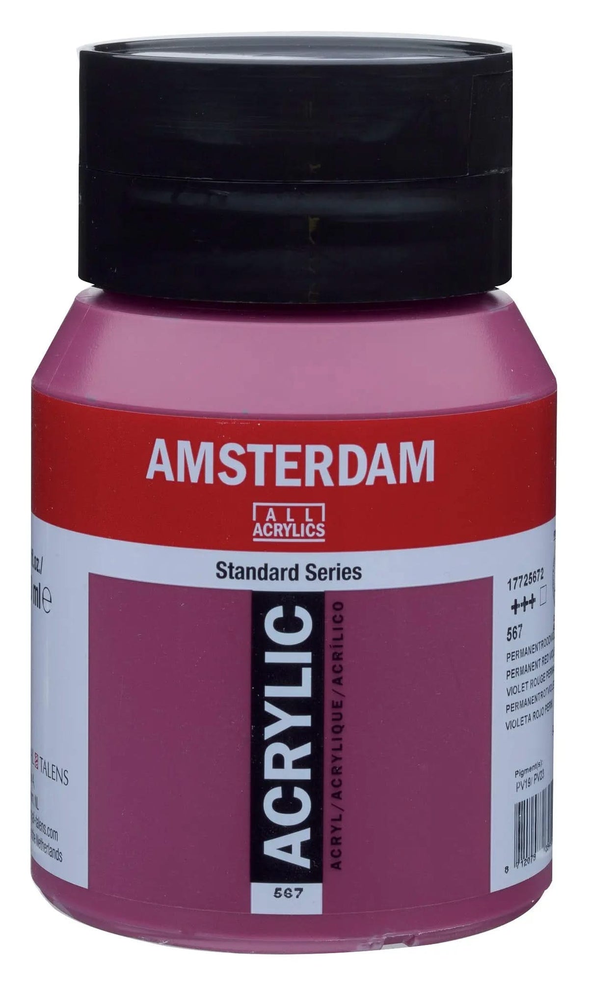 Amsterdam Standard Series Acrylfarbe Flasche 500 ml Permanentrotviolett 567 - Kidis Art