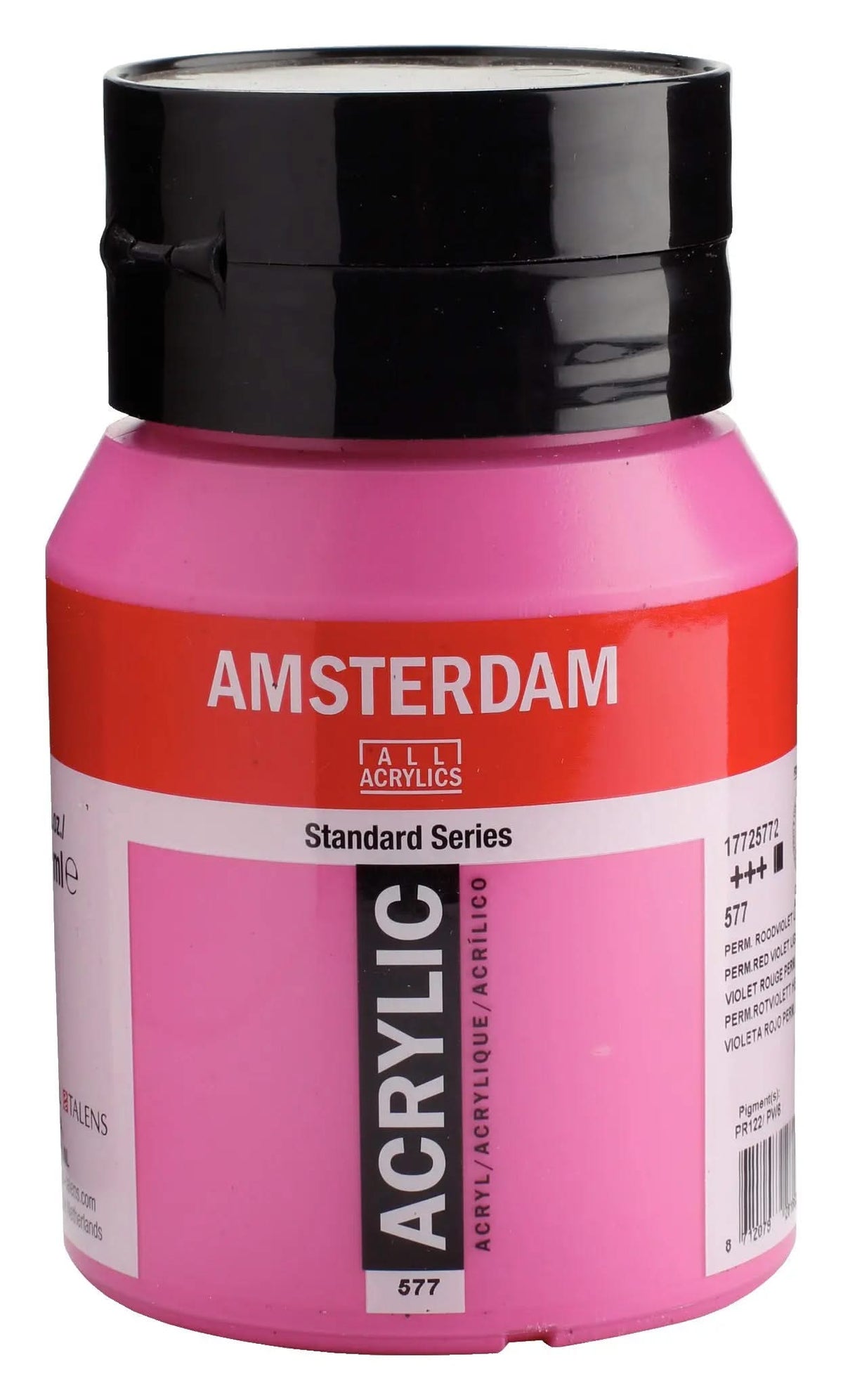 Amsterdam Standard Series Acrylfarbe Flasche 500 ml Permanentrotviolett Hell 577 - Kidis Art