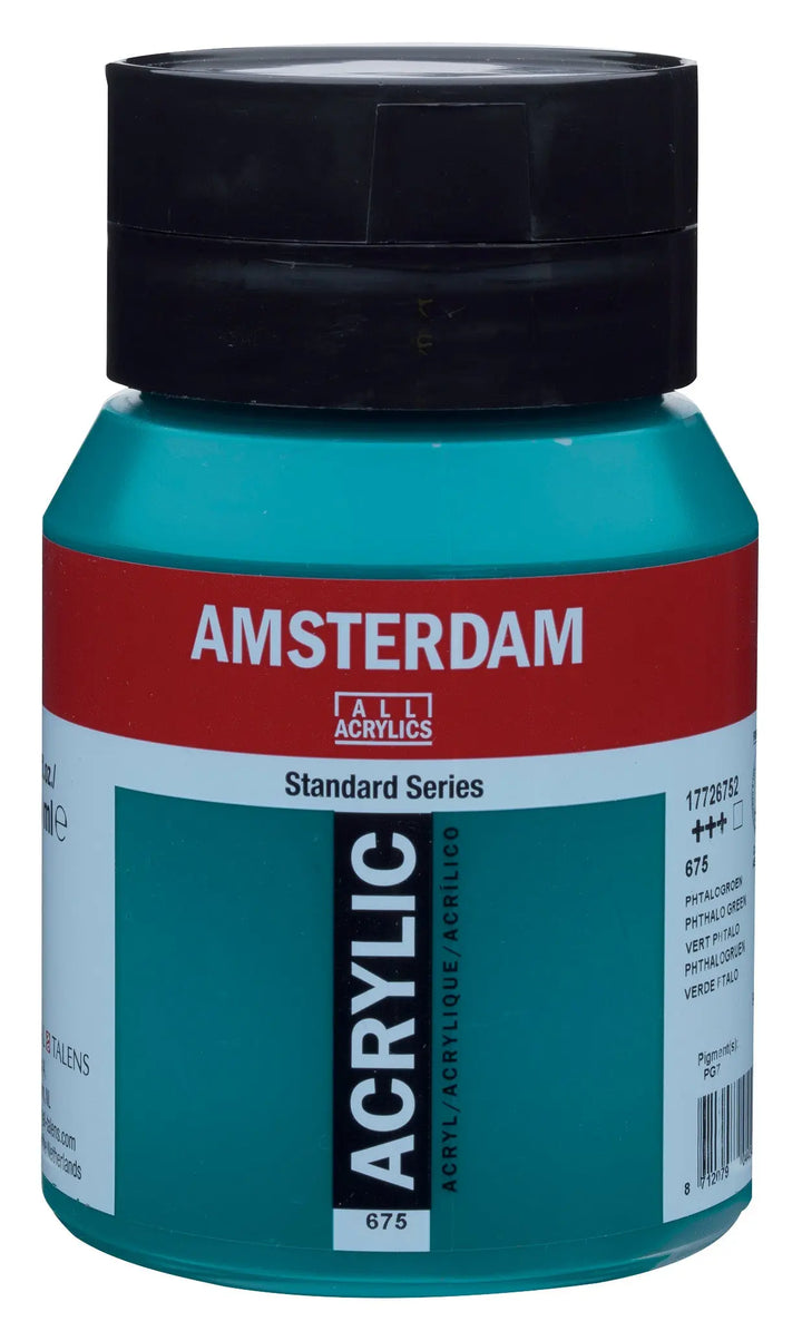 Amsterdam Standard Series Acrylfarbe Flasche 500 ml Phthalogrün 675