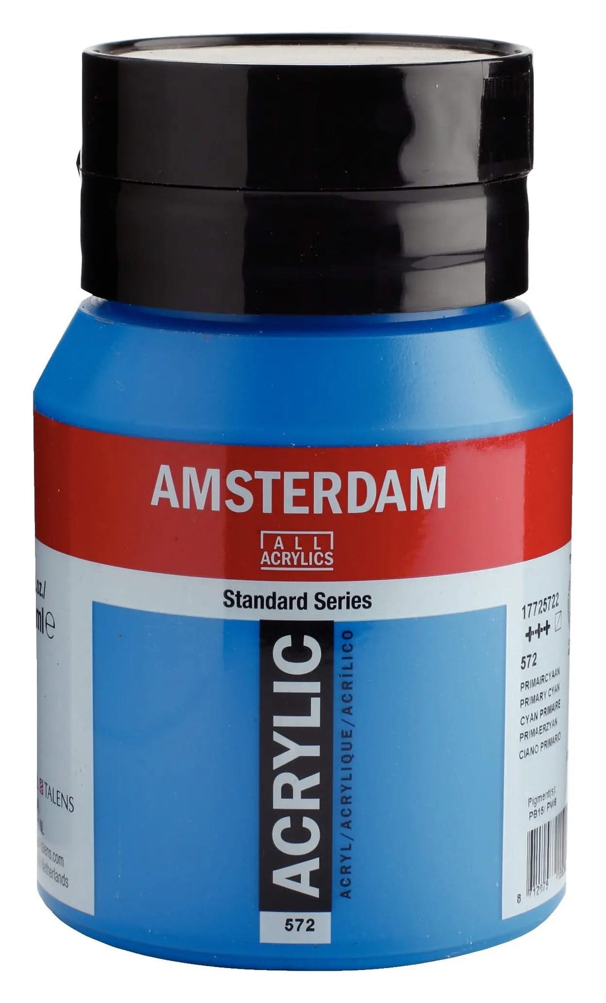 Amsterdam Standard Series Acrylfarbe Flasche 500 ml Primärzyan 572 - Kidis Art