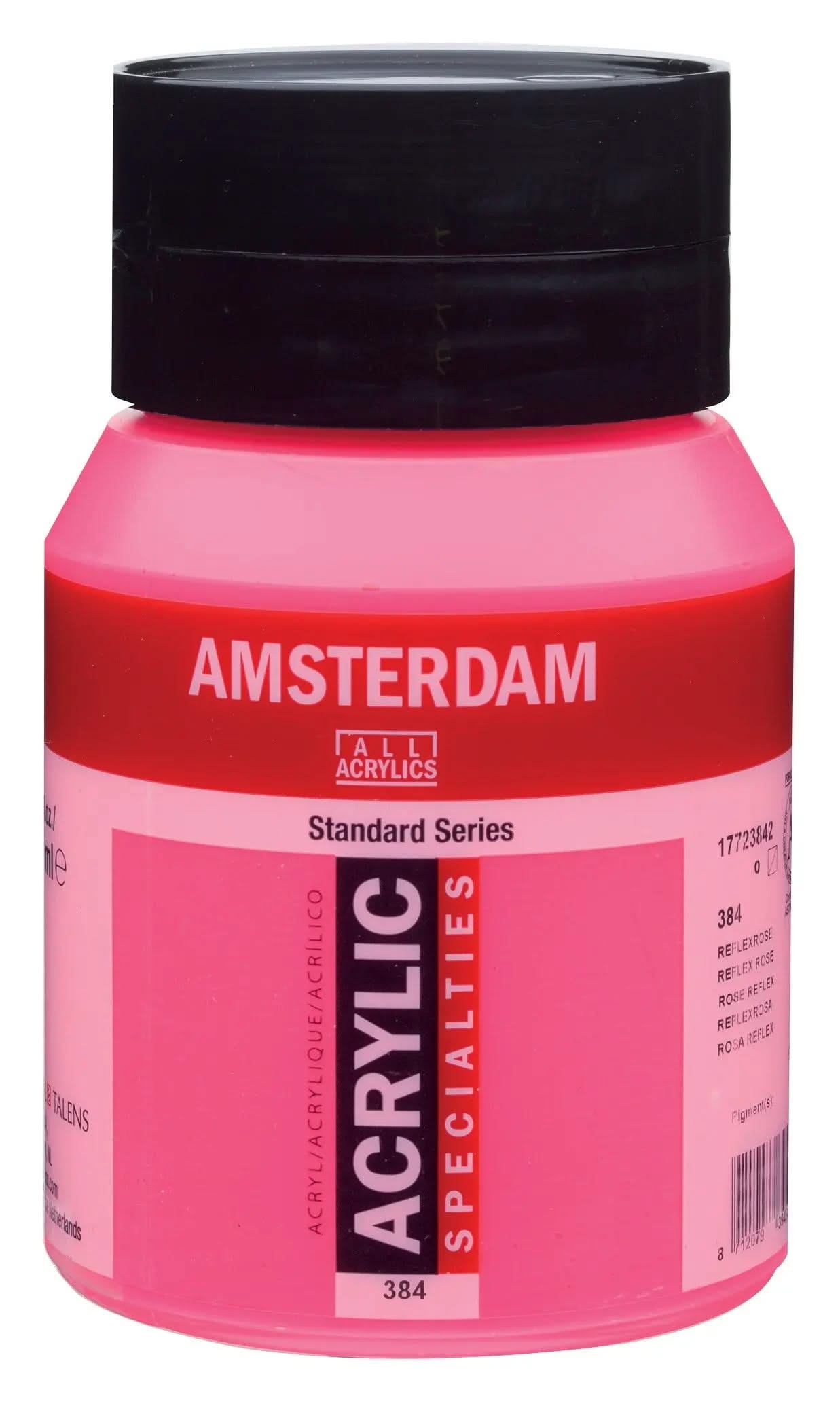 Amsterdam Standard Series Acrylfarbe Flasche 500 ml Reflexrosa 384 - Kidis Art