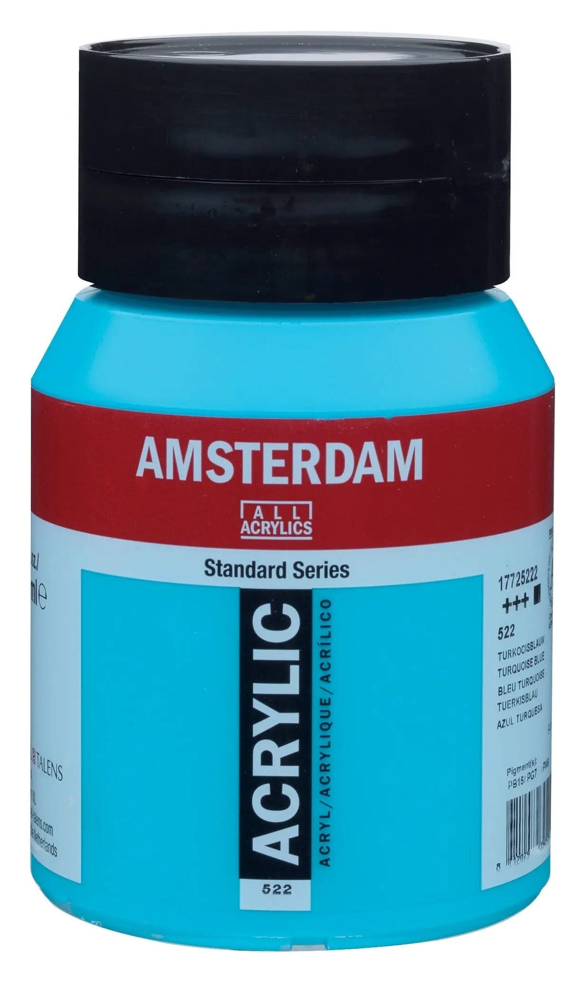 Amsterdam Standard Series Acrylfarbe Flasche 500 ml Türkisblau 522 - Kidis Art