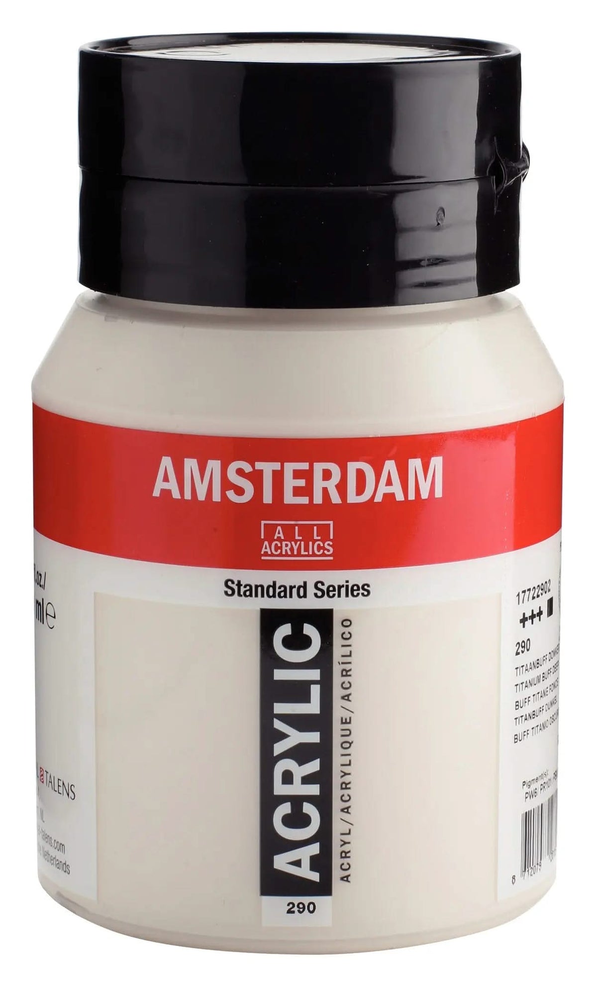 Amsterdam Standard Series Acrylfarbe Flasche 500 ml Titanbuff Dunkel 290 - Kidis Art