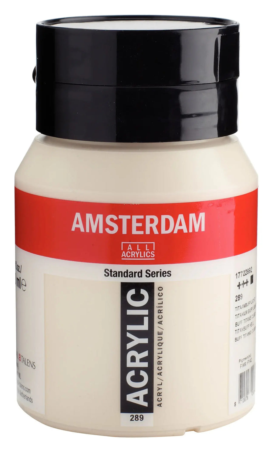 Amsterdam Standard Series Acrylfarbe Flasche 500 ml Titanbuff Hell 289