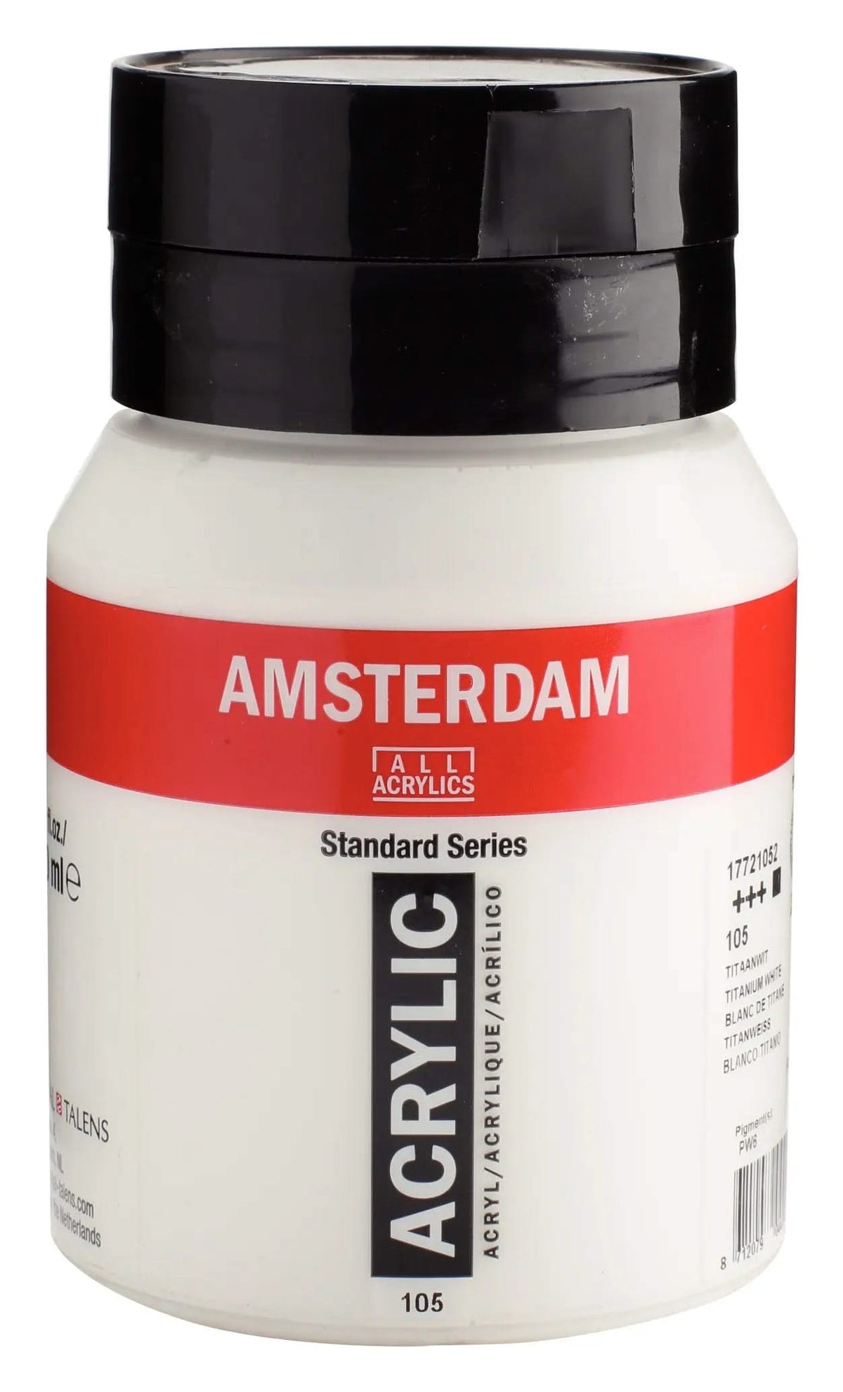 Amsterdam Standard Series Acrylfarbe Flasche 500 ml Titanweiß 105 - Kidis Art