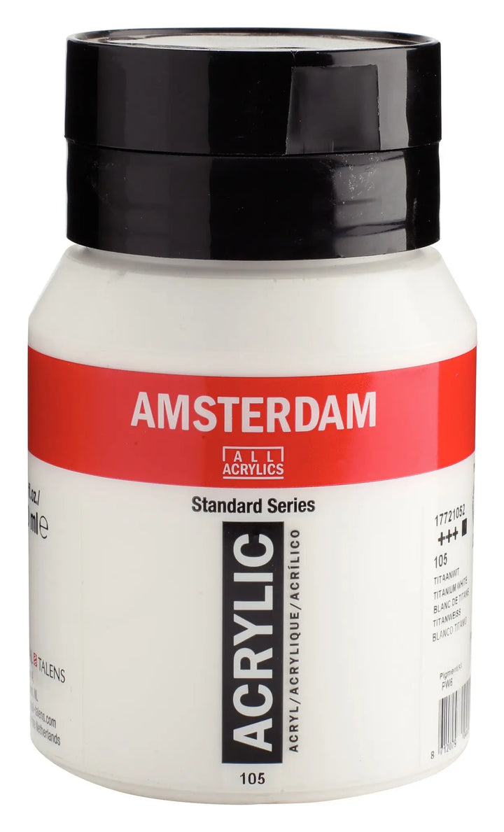 Amsterdam Standard Series Acrylfarbe Flasche 500 ml Titanweiß 105