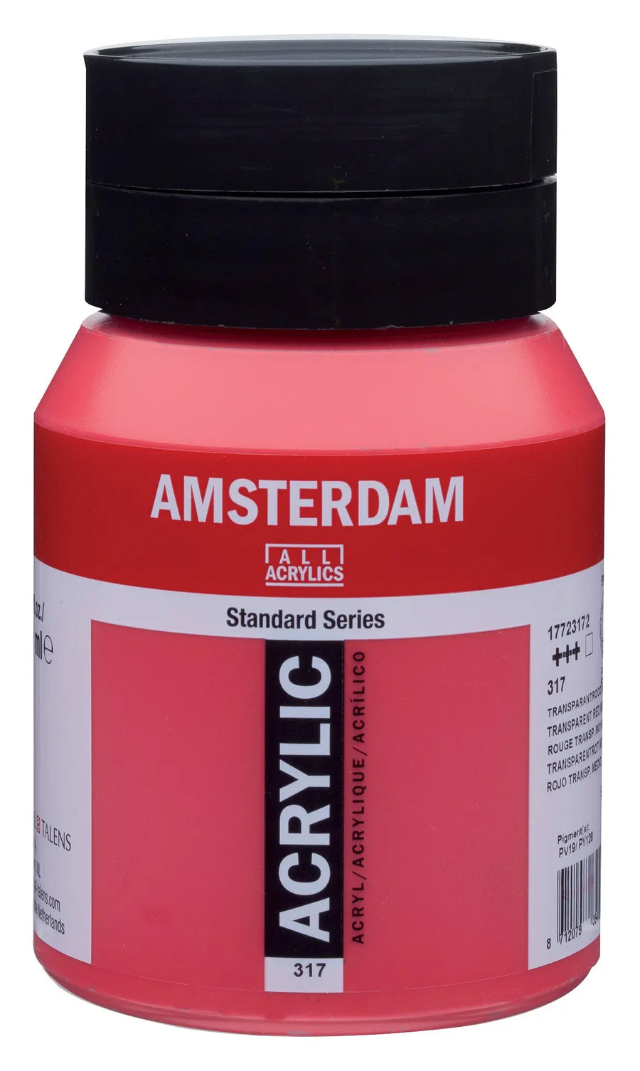 Amsterdam Standard Series Acrylfarbe Flasche 500 ml Transparentrot Mittel 317