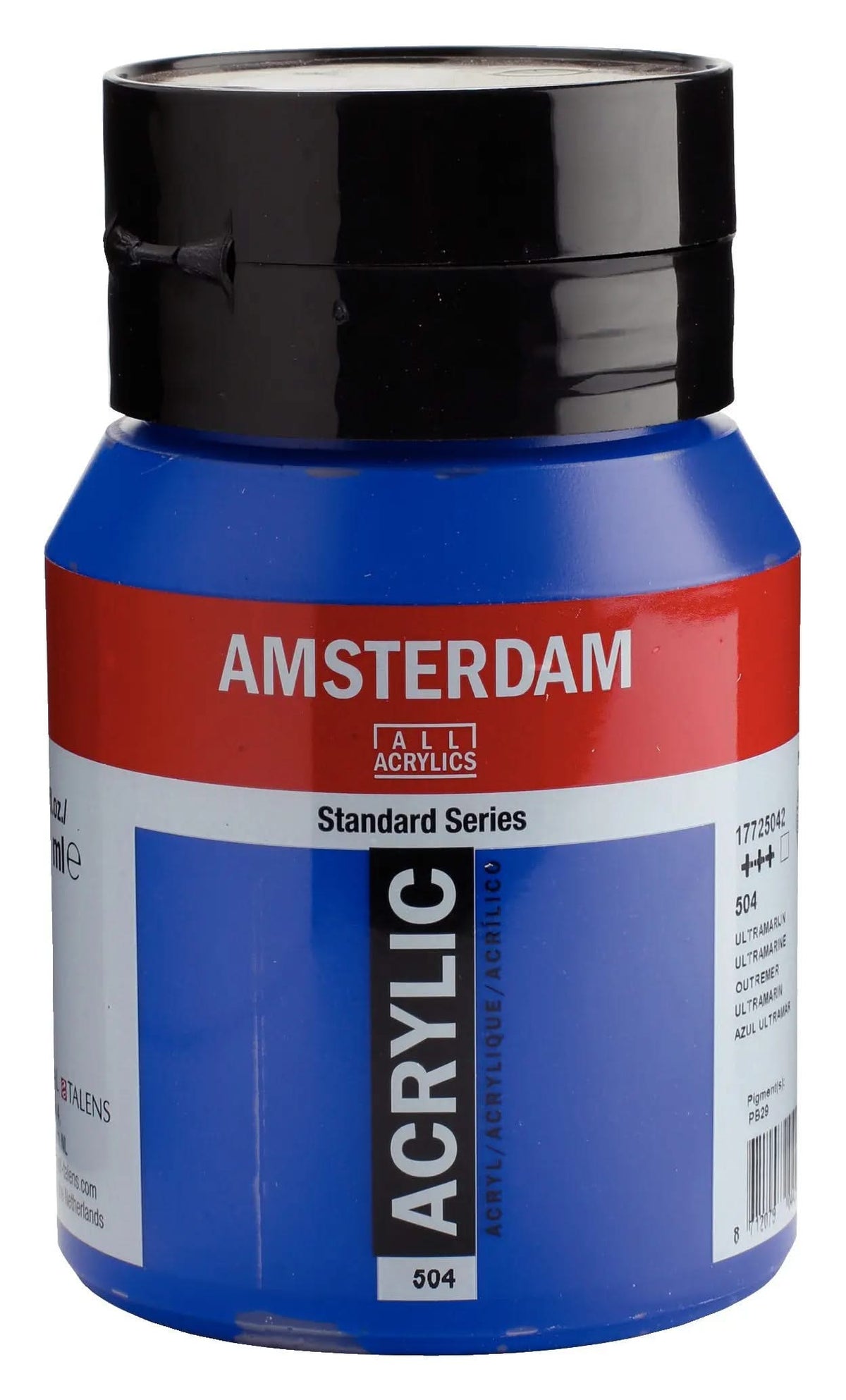 Amsterdam Standard Series Acrylfarbe Flasche 500 ml Ultramarin 504 - Kidis Art