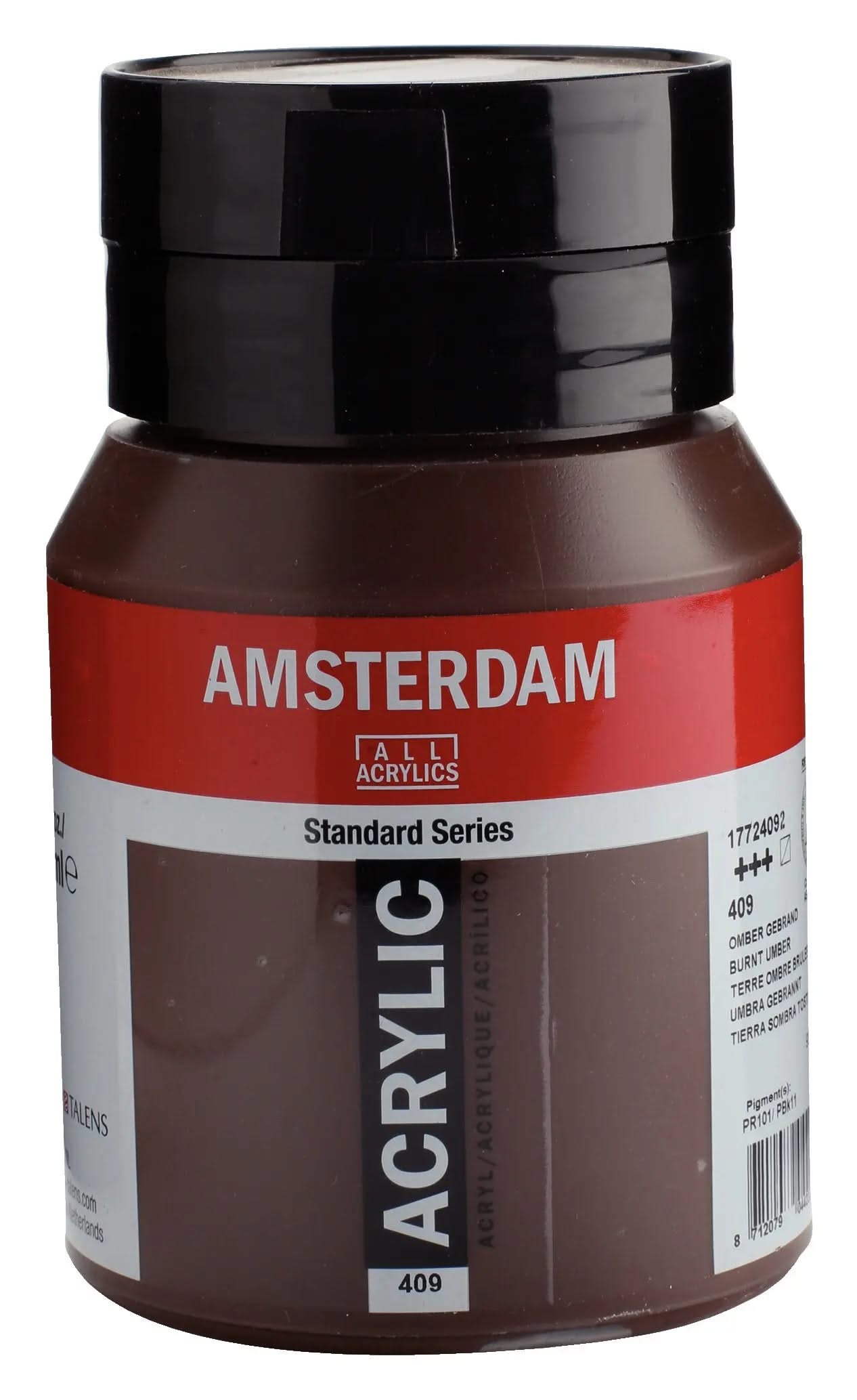 Amsterdam Standard Series Acrylfarbe Flasche 500 ml Umbra Gebrannt 409 - Kidis Art