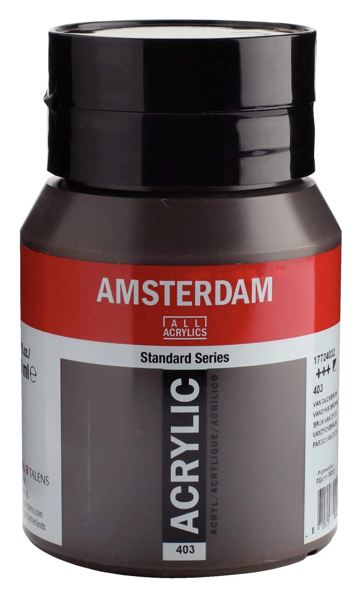 Amsterdam Standard Series Acrylfarbe Flasche 500 ml Vandyckbraun 403 - Kidis Art