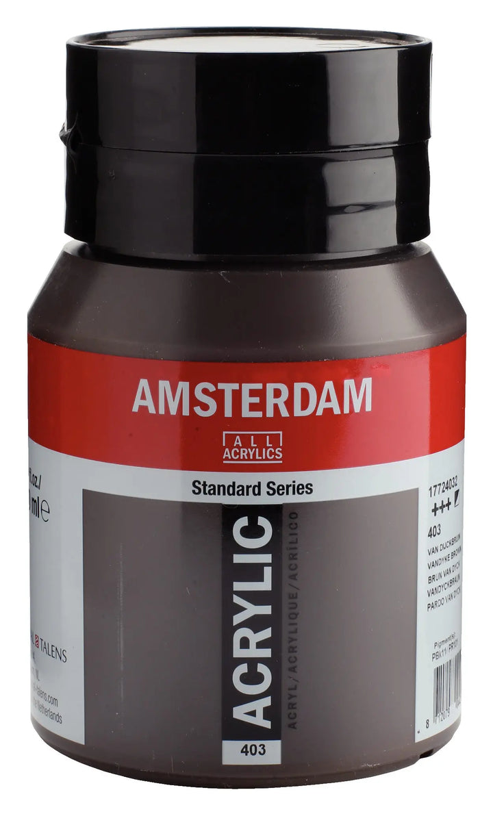 Amsterdam Standard Series Acrylfarbe Flasche 500 ml Vandyckbraun 403