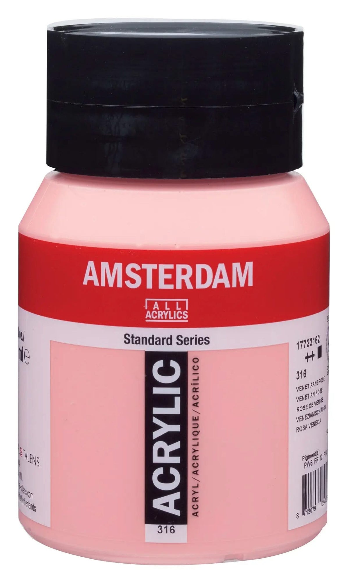 Amsterdam Standard Series Acrylfarbe Flasche 500 ml Venezianischrosa 316 - Kidis Art