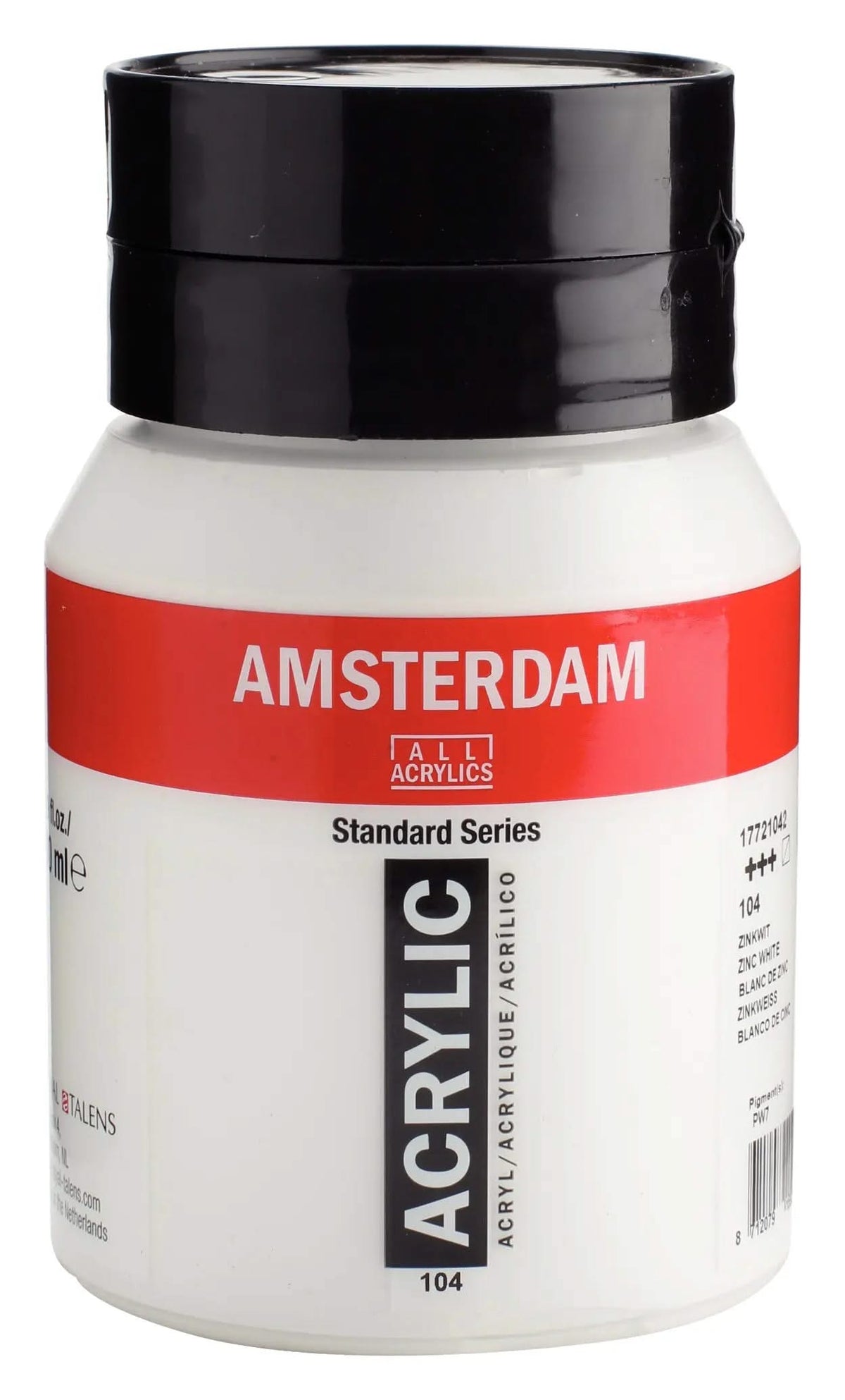 Amsterdam Standard Series Acrylfarbe Flasche 500 ml Zinkweiß 104 - Kidis Art