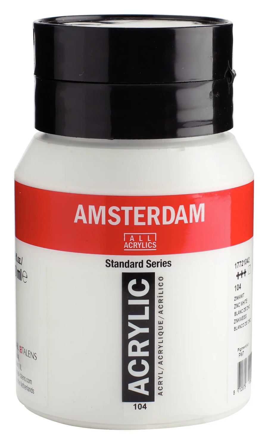 Amsterdam Standard Series Acrylfarbe Flasche 500 ml Zinkweiß 104
