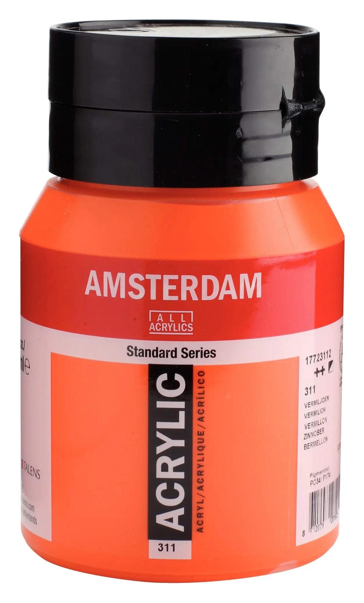 Amsterdam Standard Series Acrylfarbe Flasche 500 ml Zinnober 311 - Kidis Art