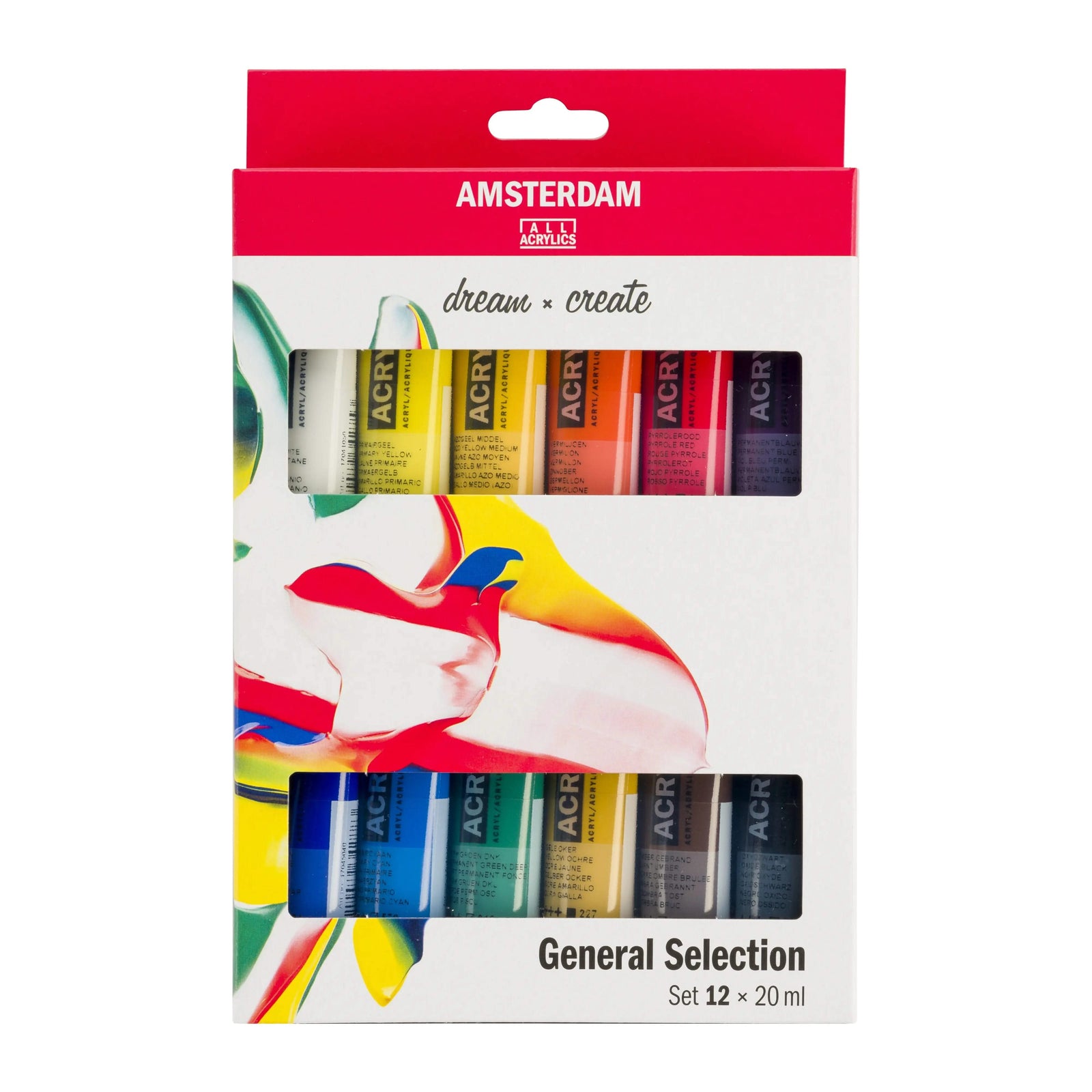Amsterdam Standard Series Acrylfarben Allgemeine Auswahl Set | 12 x 20 ml - Kidis Art