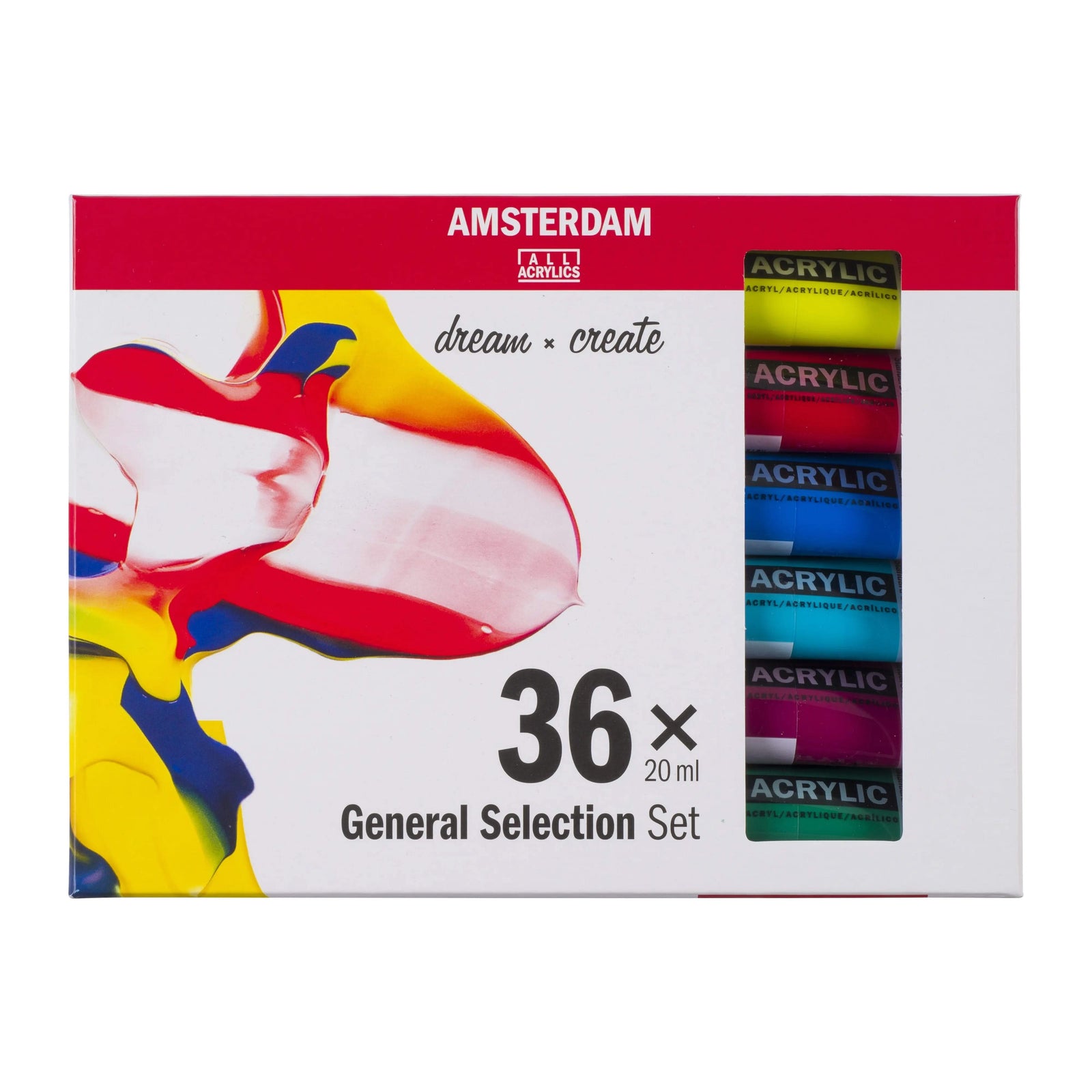 Amsterdam Standard Series Acrylfarben Allgemeine Auswahl Set | 36 x 20 ml - Kidis Art