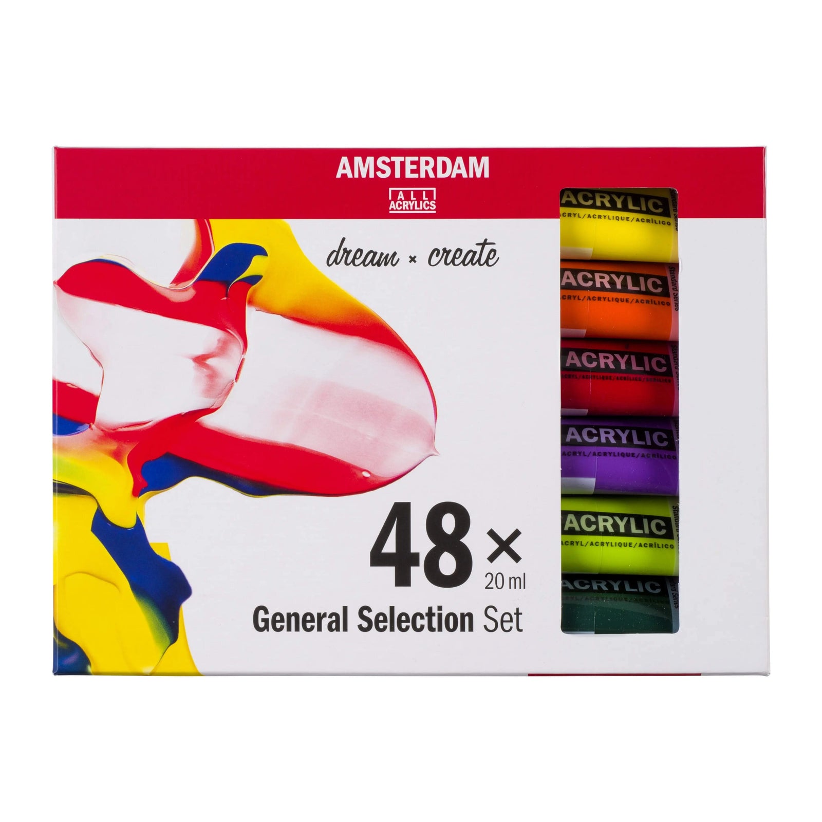 Amsterdam Standard Series Acrylfarben Allgemeine Auswahl Set | 48 x 20 ml - Kidis Art