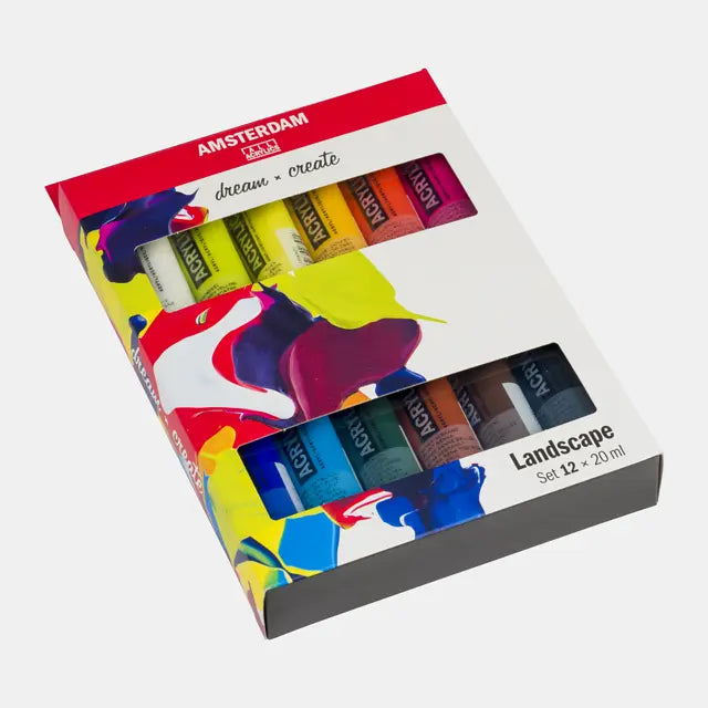 Amsterdam Standard Series Acrylfarben Landschaftsfarben Set | 12 x 20 ml