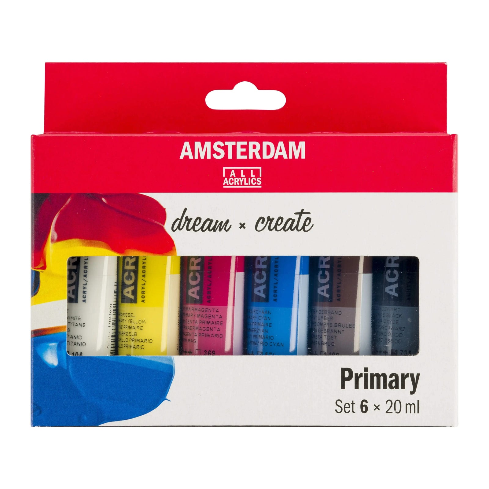 Amsterdam Standard Series Acrylfarben-Mischset Primärfarben | 6 x 20 ml - Kidis Art