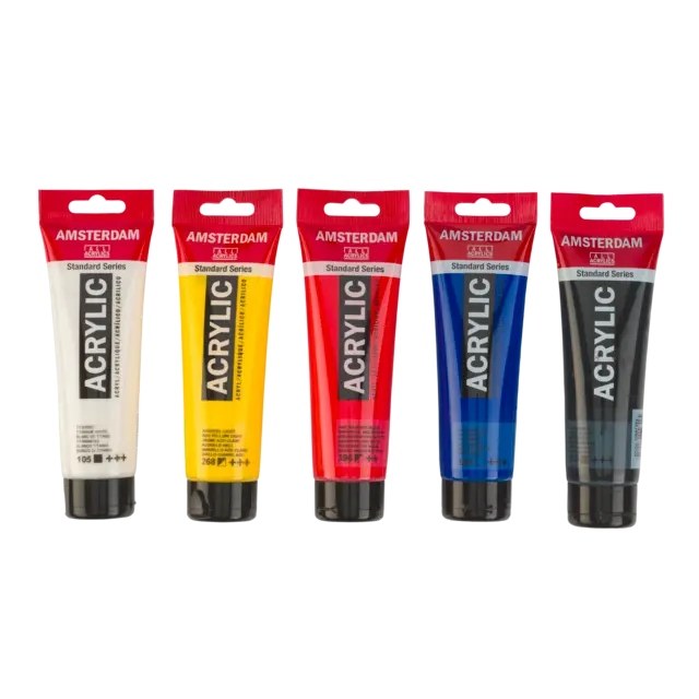 Amsterdam Standard Series Acrylfarben-Mischset | 5 x 120 ml - Kidis Art
