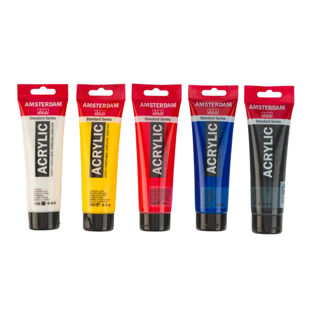 Amsterdam Standard Series Acrylfarben-Mischset | 5 x 120 ml - Kidis Art