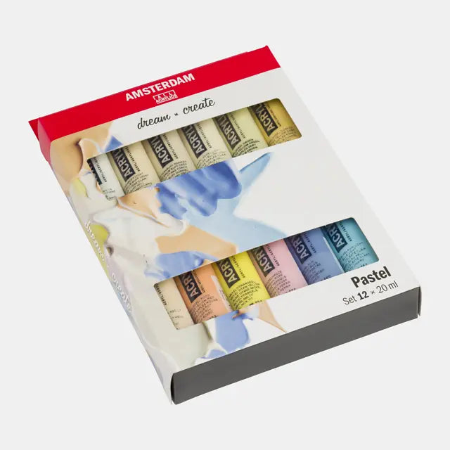 Amsterdam Standard Series Acrylfarben Pastellfarben Set | 12 x 20 ml