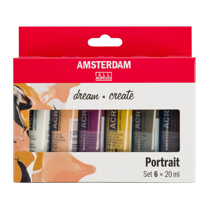 Amsterdam Standard Series Acrylfarben Porträtfarben Set | 6 x 20 ml