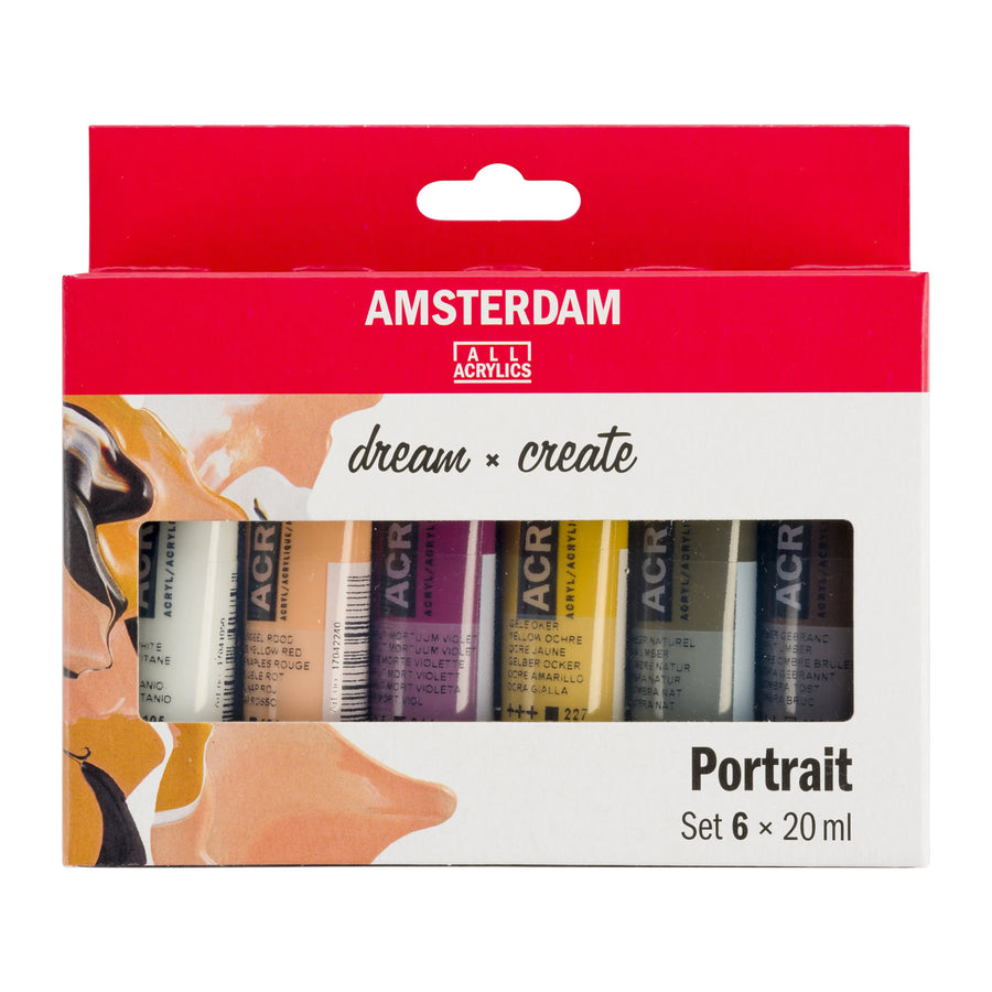 Amsterdam Standard Series Acrylfarben Porträtfarben Set | 6 x 20 ml