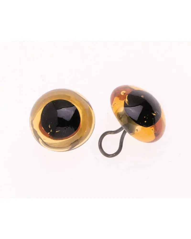 Augen Glas/Oese bernstein 8mm, 50 Stück
