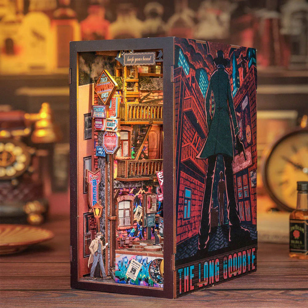 Figured'Art Book Nook Der Lange Abschied 23x18x11 cm Malen Nach Zahlen Set Farben Pinsel Keilrahmen - Kidis Art