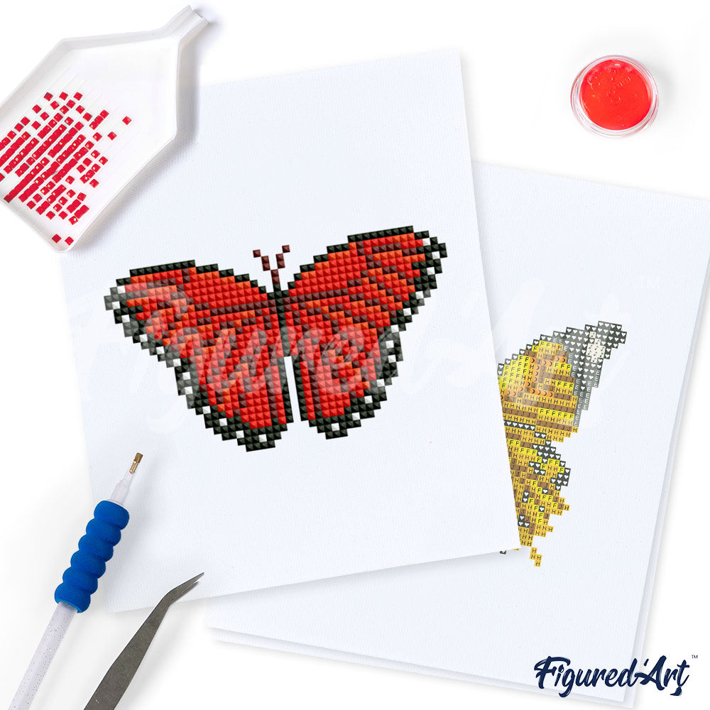 Figured'Art Mini-Serie Diamond Painting Blumen 15x18cm 12 Leinwände - Kidis Art