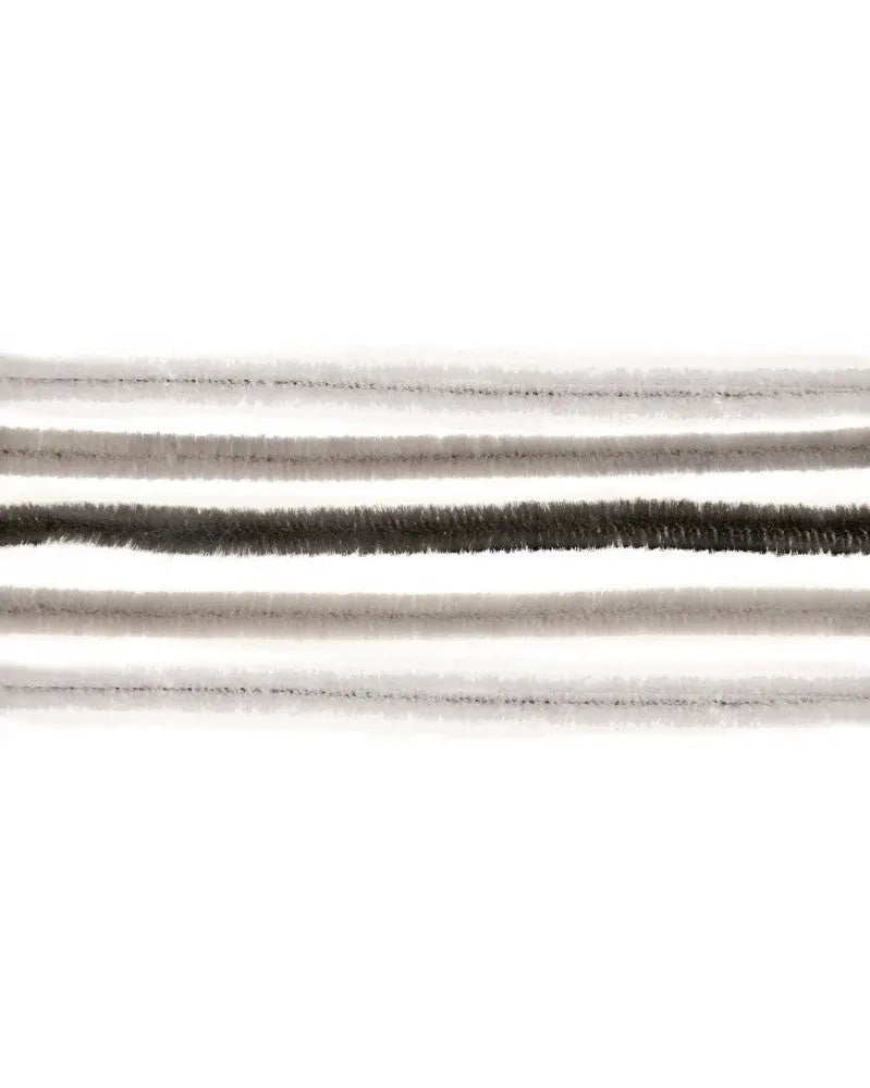 Biegeplüsch Mix 10 Stück, 50cm, 8mm weiss / grau / schwarz
