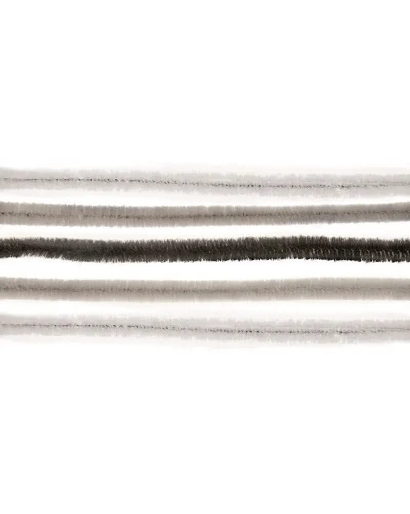 Biegeplüsch Mix 10 Stück, 50cm, 8mm weiss / grau / schwarz - Kidis Art