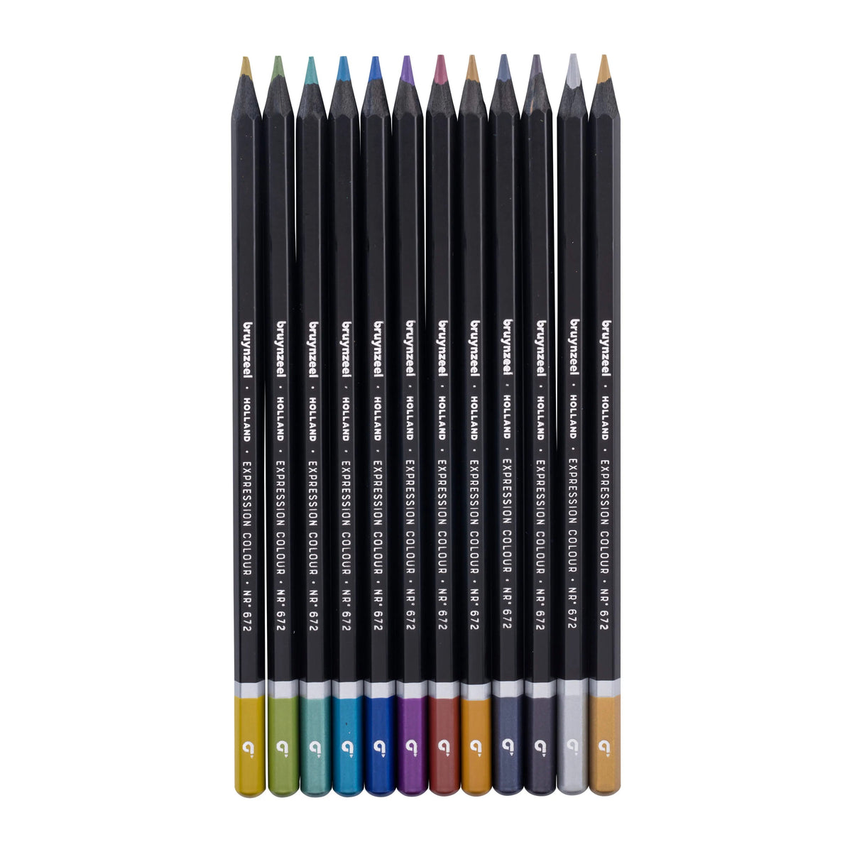 Bruynzeel Expression Farbstifte Metallic-Farben Metalletui 12 Stück - Kidis Art