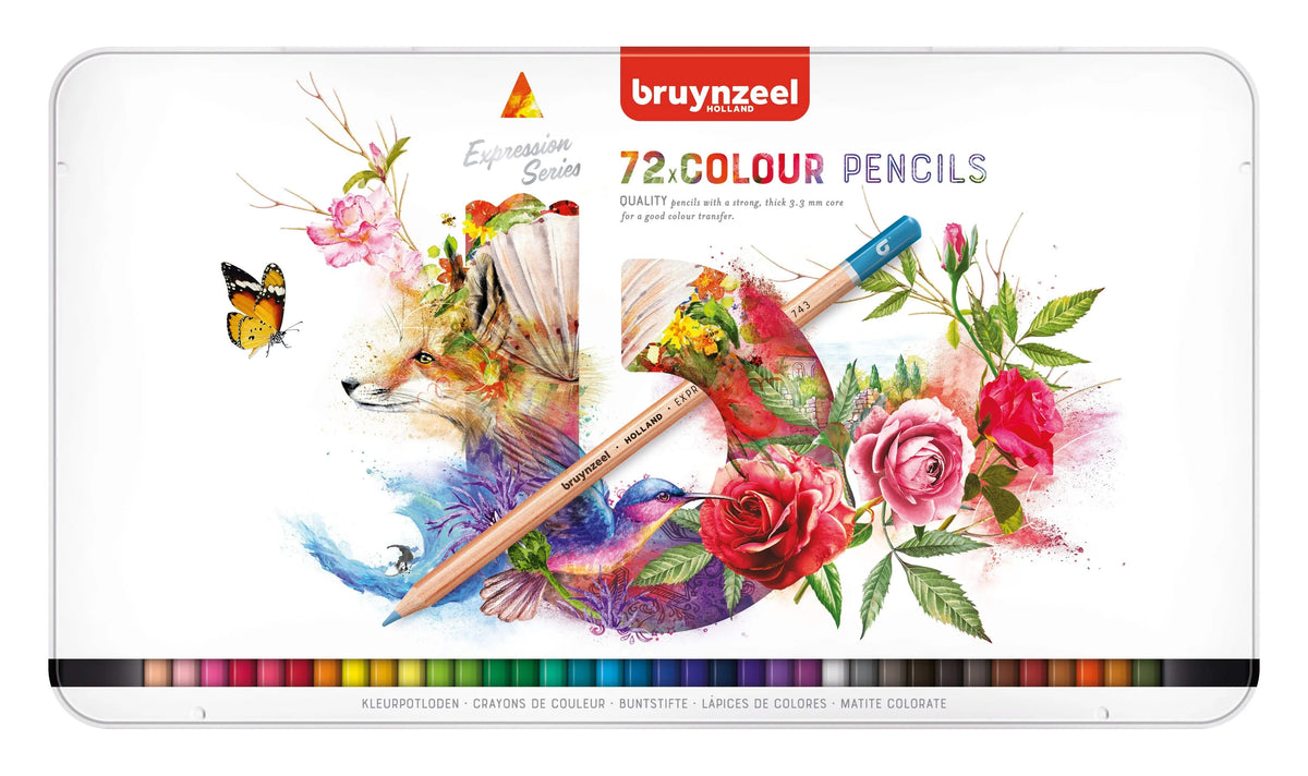 Bruynzeel Expression Farbstifte, Metalletui mit 72 Stück - Kidis Art