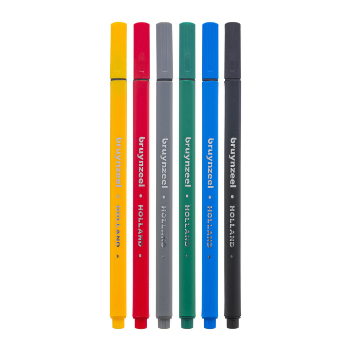 Bruynzeel Fineliner Set Basis 6 Farben Bruynzeel