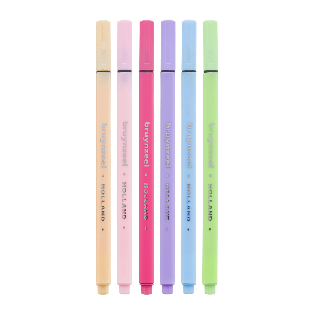 Bruynzeel Fineliner Set Pastel 6 Farben Bruynzeel