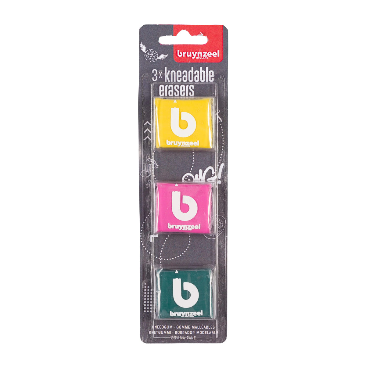 Bruynzeel Knetbarer Radiergummi Set | 3 Stück - Kidis Art