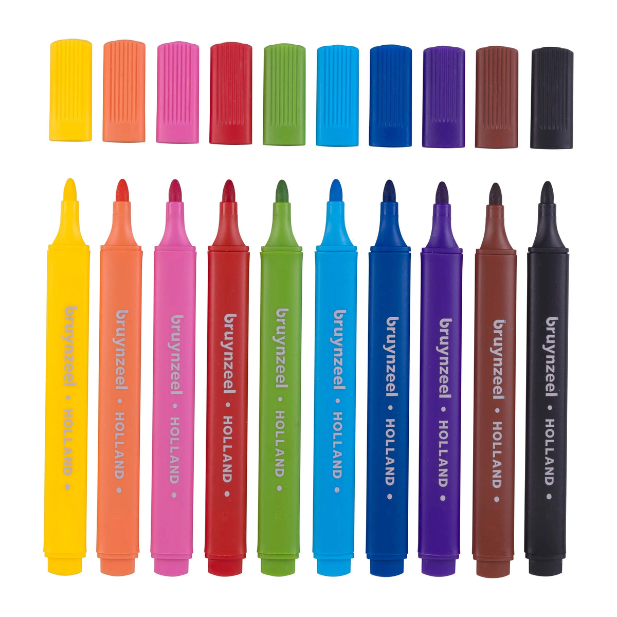 Bruynzeel Set mit 10 Triple Fasermalern für Kinder - Kidis Art