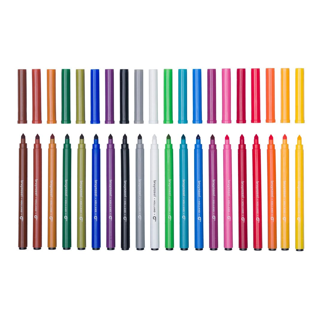 Bruynzeel Super Point-Fasermaler Set | 20 Farben Bruynzeel